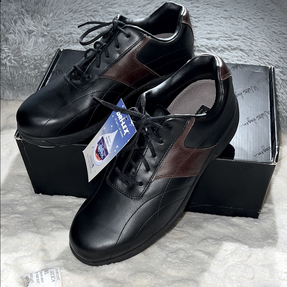 Walter Hagen Black and Brown Athletic Golf Shoes Men’s Size 10 “NIB”